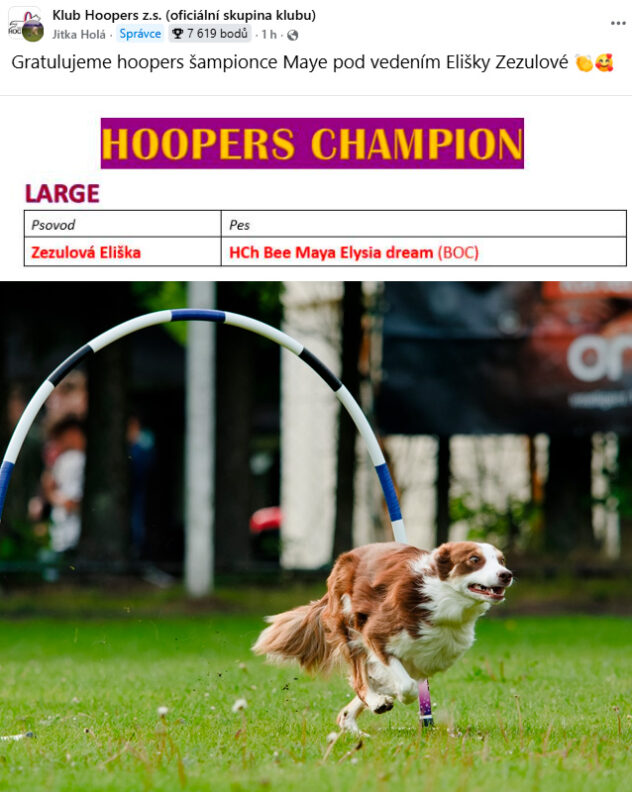 Mayka se stala šampionem hoopers